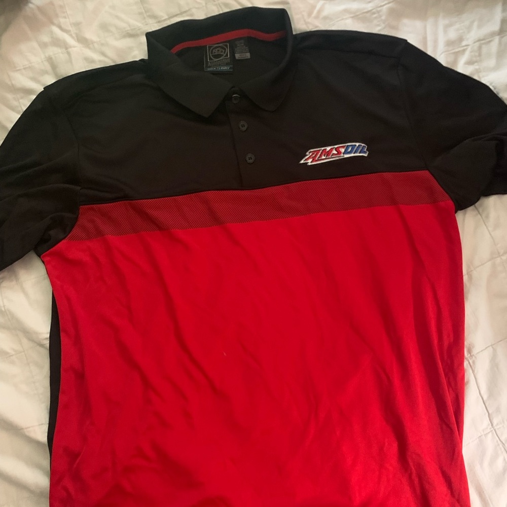 Men’s Amsoil Stormtech Performance Red And Black Short Sleeve Shirt M